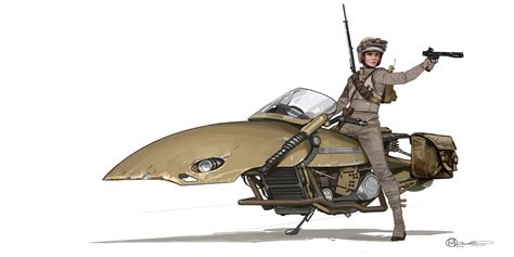 Tracker On Her Hover Bike by Brian Matyas : r/ImaginaryTechnology