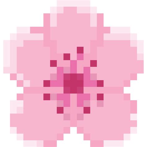 Pixel art sakura flower icon 27191073 PNG