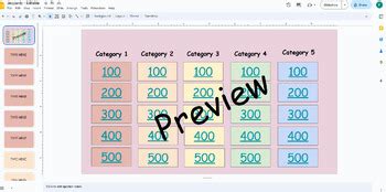 **Editable Jeopardy Gameboard*** for Google Slides or PowerPoint