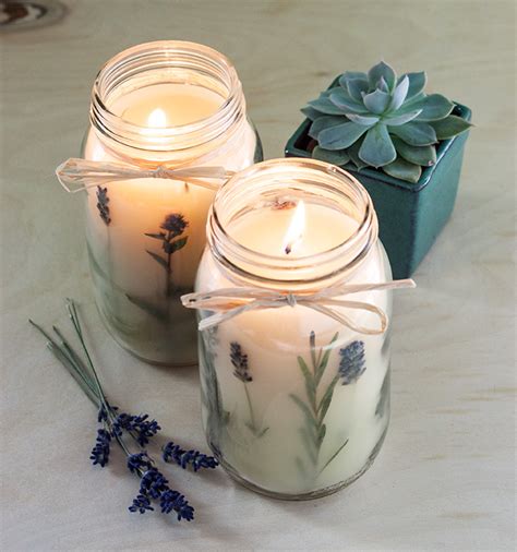 DIY: Pressed Herb Candles