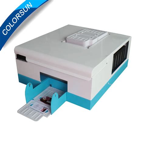 Upgrade automatic pvc id card printer for 4 size inkjet card printing ...