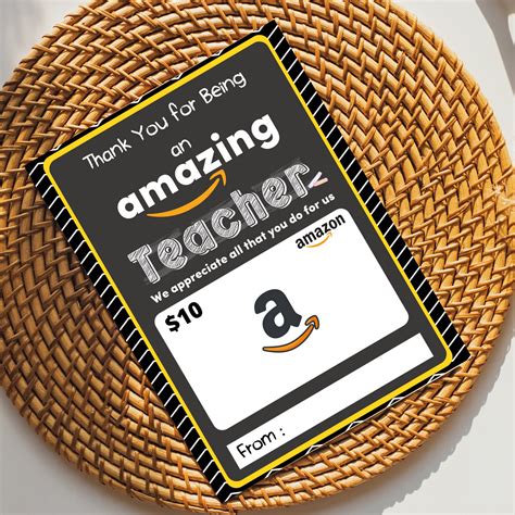 Printable Thank You Amazon Gift Card Holder. Teacher Thank - Etsy