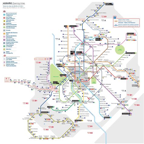 Plano de Metro Madrid 2024