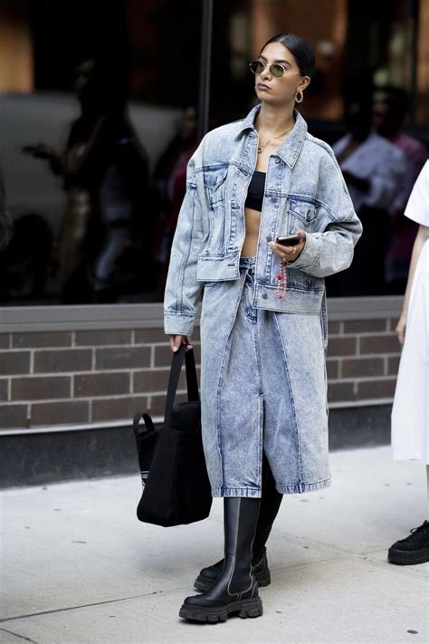 The Return of the Long Denim Skirt Has Been Confirmed at New York ...