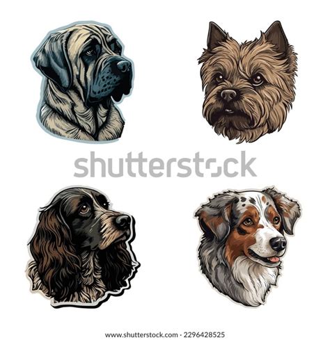 Dog Stickers Flat Icon Set Isolated Stock Vector (Royalty Free) 2296428525 | Shutterstock