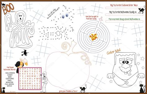 Free Printable Halloween Placemats - PRINTABLE TEMPLATES