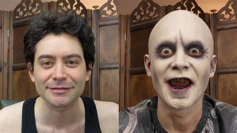 The Addams Family - Uncle Fester Makeup Process - YouTube