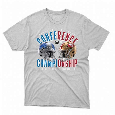 Limited Edition: San Francisco 49ers vs. Detroit Lions 2023 NFC Championship Matchup T-Shirt ...