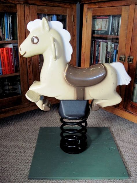 Vintage Playground Spring Horse Ride | Spring horse, Kiddie rides, Horse riding