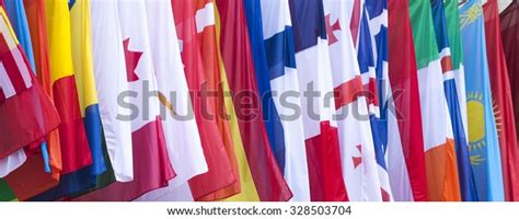 International Flags Blowing Wind Stock Photo (Edit Now) 328503704