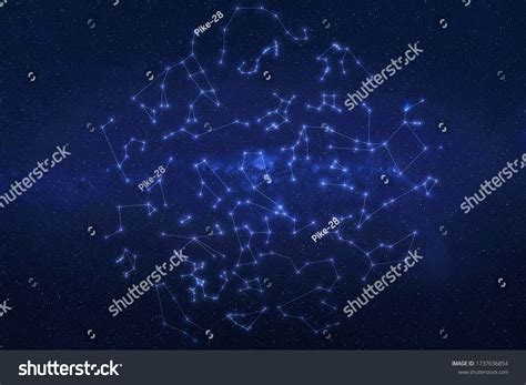 Constellations Outer Space Constellation Stars On Stock Photo ...