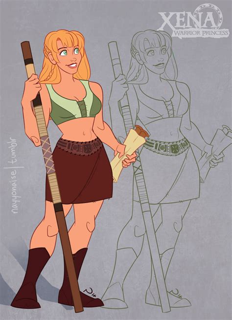 Xena and Gabrielle Remain Badass When Drawn Disney Style | The Mary Sue