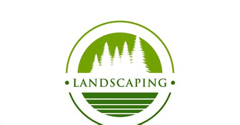 Green landscaping vector logo template - TemplateMonster