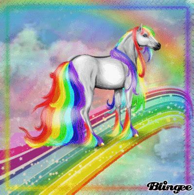 Rainbow Horse Picture #129122095 | Blingee.com