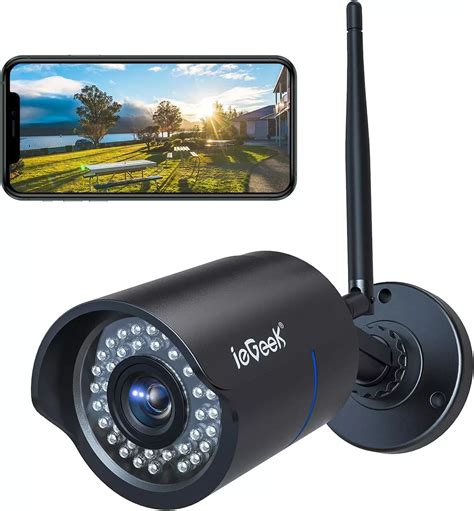 ieGeek Wireless Outdoor Camera - 2MP, Night Vision, Motion Detection ...