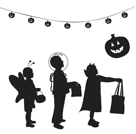 Best Trick Or Treat Silhouette Illustrations, Royalty-Free Vector Graphics & Clip Art - iStock