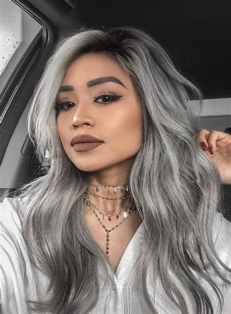 24 Dyed Hairstyles you Need to Try | Hair color for black hair, Hair styles, Grey hair color