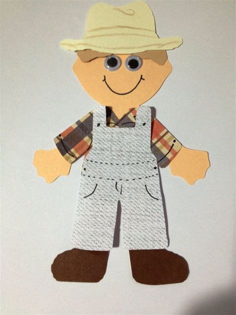 Farmer craft for preschoolers. Make your own farmer. | Çiftlik ...