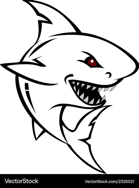 Shark tattoo for you design Royalty Free Vector Image