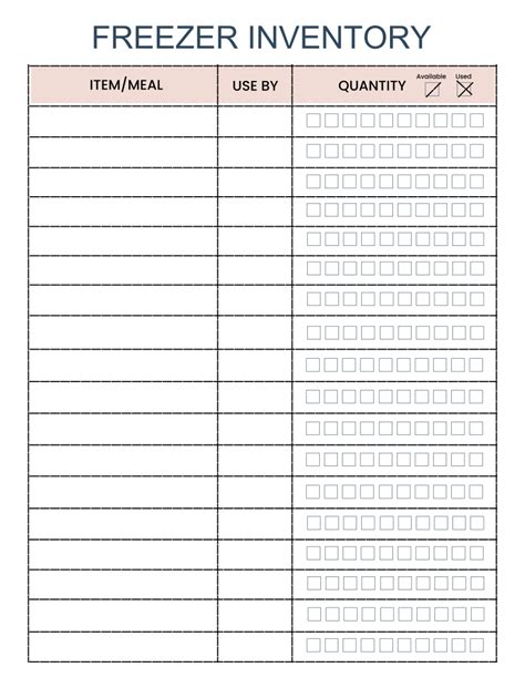 Refrigerator Inventory - 7 Free PDF Printables | Printablee