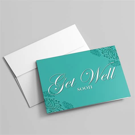 Get Well Flower Outlined Card - Sympathy Greeting Cards by CardsDirect