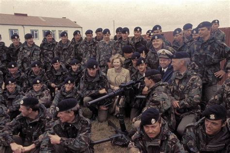 Margaret Thatcher in Falkland Islands after Argentina's surrender, 1983 - Rare Historical Photos