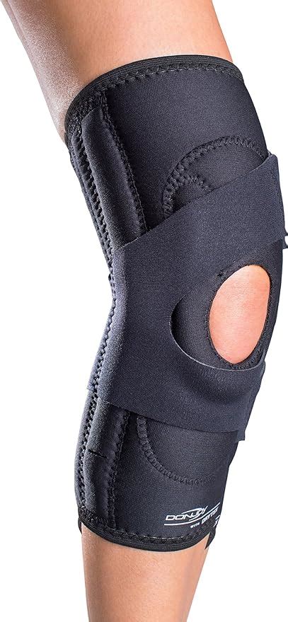 DonJoy Lateral J Patella Knee Brace with Hinge, Left Leg, Neoprene ...