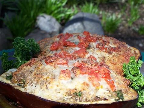 Mom's Stuffed Eggplant (By Michael Chiarello) Recipe - Food.com | Recipe | Eggplant dishes ...