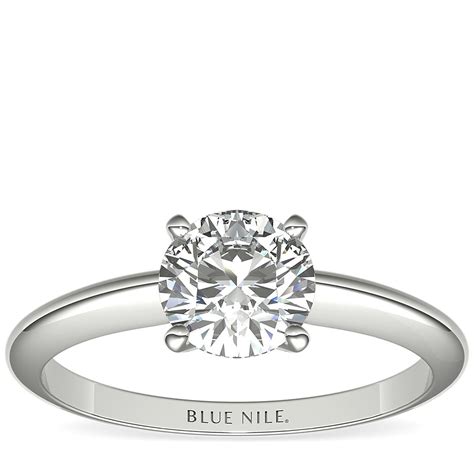 Classic Four-Prong Solitaire Engagement Ring in 18k White Gold | Blue Nile