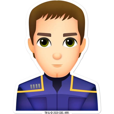 Star Trek: Enterprise Archer Emoji Die Cut Sticker – Paramount Shop