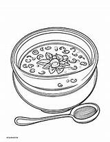 Coloring Pages Soup / Soups Cooking Stew Chowder Day Foods Art sketch template