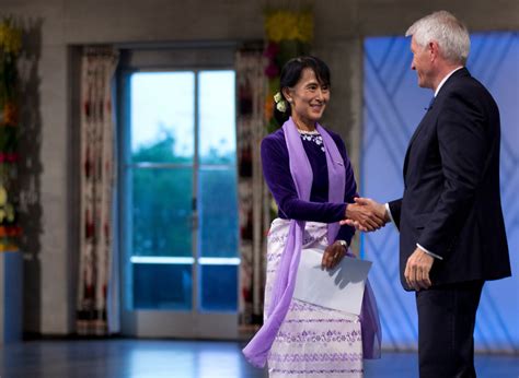 Aung San Suu Kyi Accepts Nobel Peace Prize - The New York Times