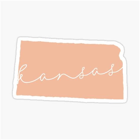 "Kansas Outline Art" Sticker for Sale by styledbycarli | Redbubble