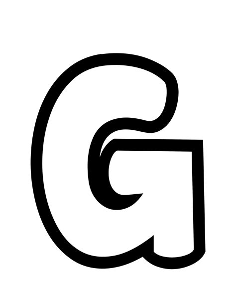 This is a free printable bubble letter G stencil. Bubble Letters Alphabet, Free Printable ...