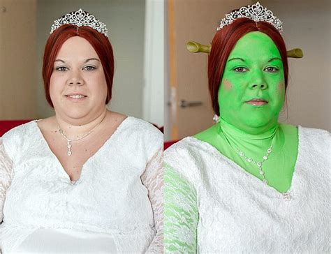 Couple Marry Dressed In Shrek & Princess Fiona Wedding Costumes (Photos ...