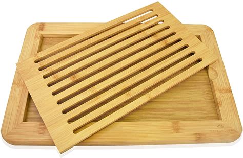 RoyalHouse Large Bamboo Bread Cutting Board with Crumb Tray - Walmart.com