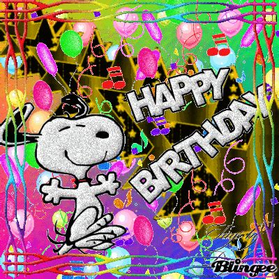 Happy Birthday-->snoopy Picture #109352677 | Blingee.com