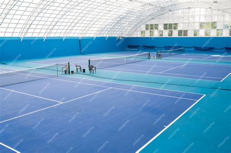 Premium Photo | Blue Tennis Court