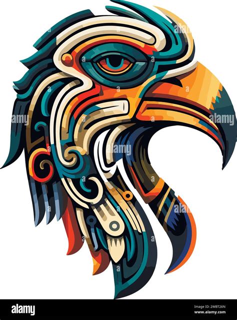 Vector ornamental ancient raven, crow illustration. Abstract historical ...