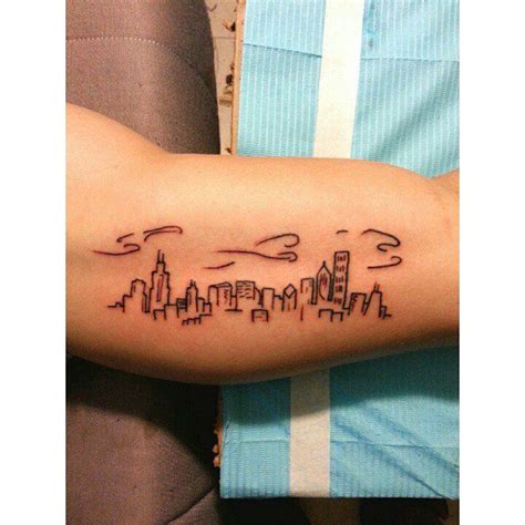 32 City Skyline Tattoos That Prove Home Is Where Your Ink Is | City tattoo, Skyline tattoo ...