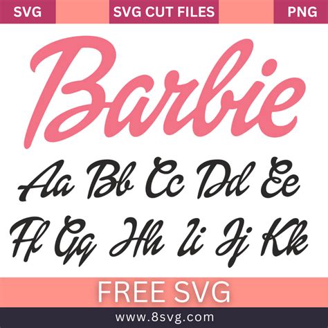 Barbie Font SVG Free Download for Cricut – RNOSA LTD | 8SVG