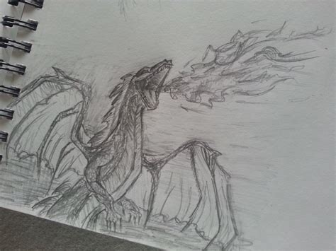 Dragon Head Breathing Fire Drawing - Draw easy