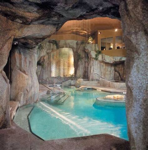 interesting design - cave themed pool | Dream pools, Pool houses, Cool pools