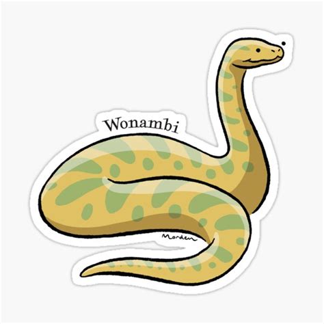 "Wonambi the giant snake of prehistoric Australia" Sticker for Sale by ...