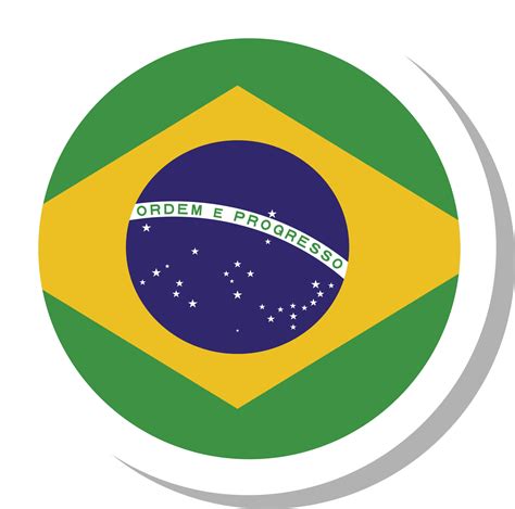 Brazil flag circle shape, flag icon. 16707441 PNG