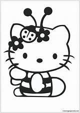Printable Cute Hello Kitty Coloring Pages  Free Templates sketch template