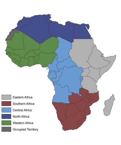 Africa Regions Map With Single African Countries Vect - vrogue.co