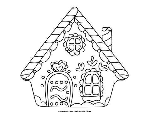 Gingerbread House Coloring Pages (Free Printables) - The Best Ideas for ...