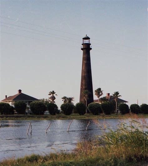 Port Bolivar Lighthouse in 1982. | Bolivar peninsula, Bolivar, Lighthouse