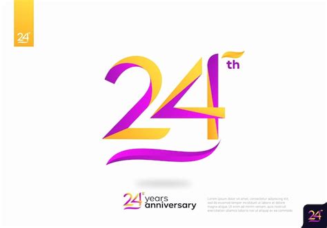 Premium Vector | Number 24 logo icon design, 24th birthday logo number, anniversary 24